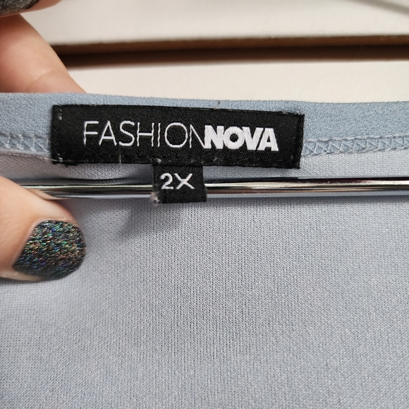 FN light blue wrap dress 2x - Picture 3 of 6